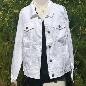 Lane Bryant White denim jacket